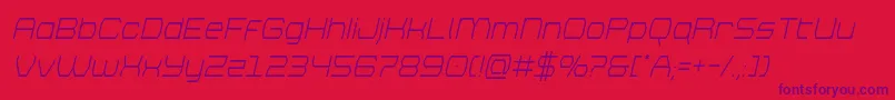 brettoncondital Font – Purple Fonts on Red Background