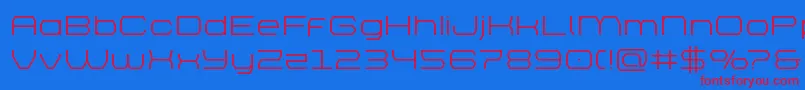 brettonexpand-fontti – punaiset fontit sinisellä taustalla