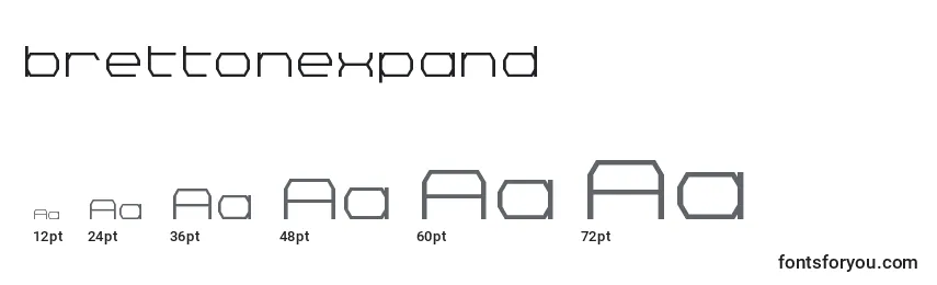 Brettonexpand Font Sizes
