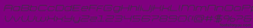 brettonexpandital Font – Black Fonts on Purple Background