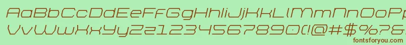 brettonexpandital Font – Brown Fonts on Green Background