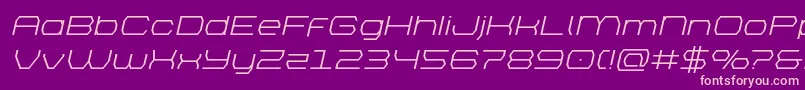 brettonexpandital Font – Pink Fonts on Purple Background