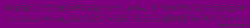 Шрифт brettonital – чёрные шрифты на фиолетовом фоне
