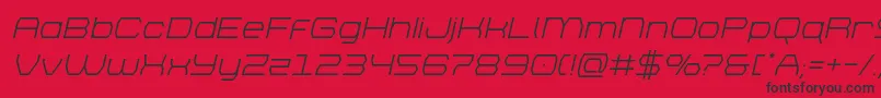 brettonital Font – Black Fonts on Red Background