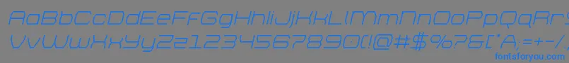 Шрифт brettonital – синие шрифты на сером фоне