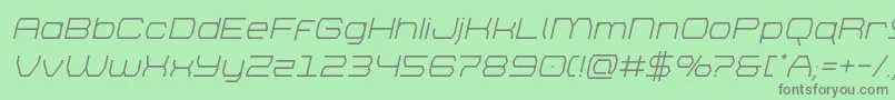 brettonital Font – Gray Fonts on Green Background