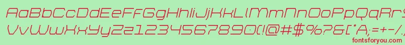 brettonital Font – Red Fonts on Green Background