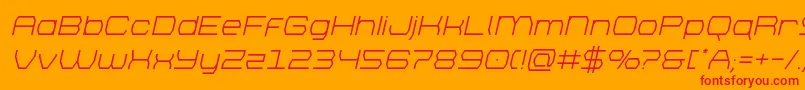 brettonital Font – Red Fonts on Orange Background