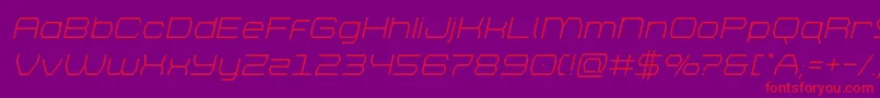 Czcionka brettonital – czerwone czcionki na fioletowym tle