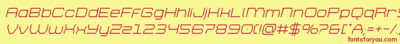 brettonital Font – Red Fonts on Yellow Background