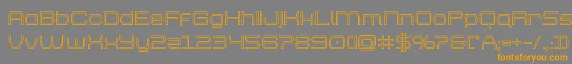 brettonout Font – Orange Fonts on Gray Background