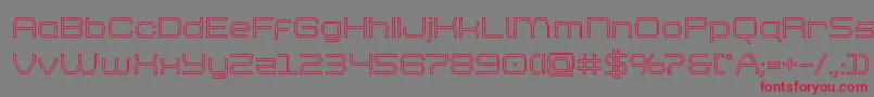 brettonout Font – Red Fonts on Gray Background