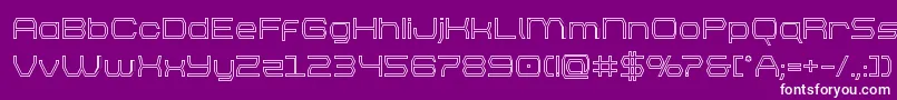 フォントbrettonout – 紫の背景に白い文字