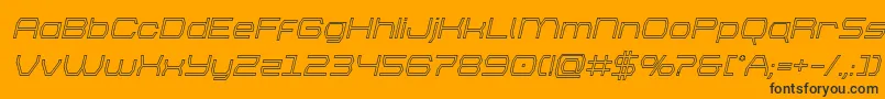 brettonoutital Font – Black Fonts on Orange Background