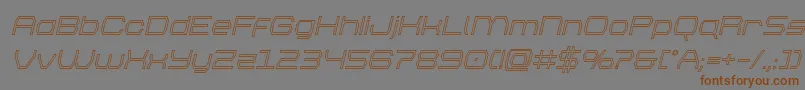 brettonoutital-Schriftart – Braune Schriften auf grauem Hintergrund