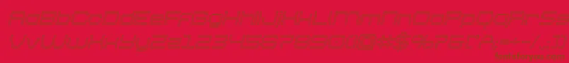 brettonoutital Font – Brown Fonts on Red Background