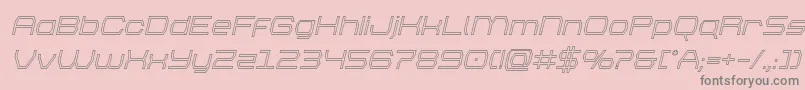 brettonoutital Font – Gray Fonts on Pink Background
