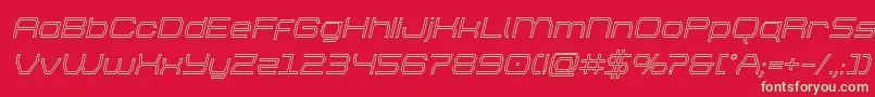 brettonoutital Font – Green Fonts on Red Background