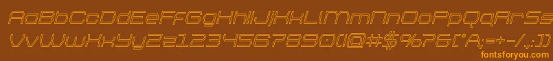 brettonoutital Font – Orange Fonts on Brown Background