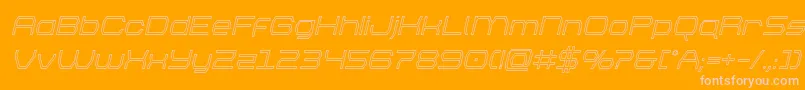 brettonoutital Font – Pink Fonts on Orange Background
