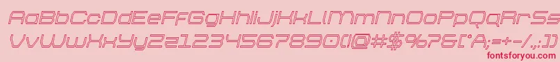 brettonoutital Font – Red Fonts on Pink Background