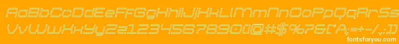brettonoutital Font – White Fonts on Orange Background
