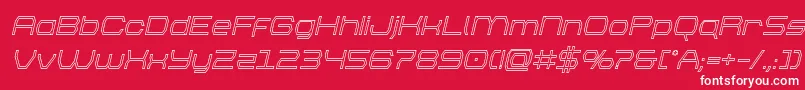 brettonoutital Font – White Fonts on Red Background