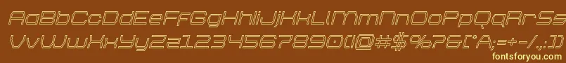 brettonoutital Font – Yellow Fonts on Brown Background