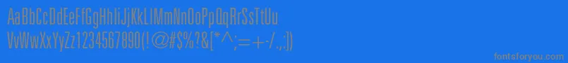 Unicumcondlightc-Schriftart – Graue Schriften auf blauem Hintergrund