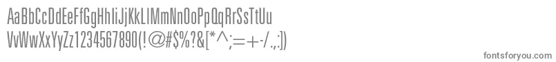 フォントUnicumcondlightc – 白い背景に灰色の文字