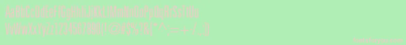 Unicumcondlightc Font – Pink Fonts on Green Background