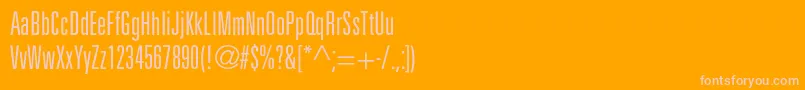 Unicumcondlightc Font – Pink Fonts on Orange Background