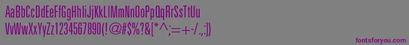 Unicumcondlightc Font – Purple Fonts on Gray Background