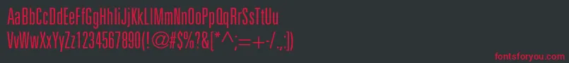 Unicumcondlightc Font – Red Fonts on Black Background