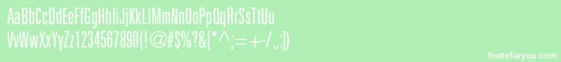 Unicumcondlightc Font – White Fonts on Green Background