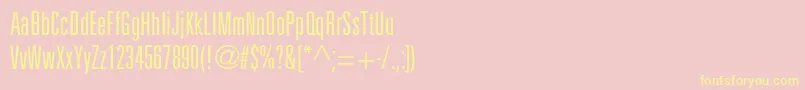 Unicumcondlightc Font – Yellow Fonts on Pink Background