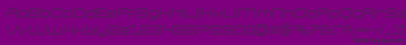 フォントbrettonoutsemital – 紫の背景に黒い文字