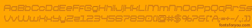Czcionka brettonoutsemital – brązowe czcionki na pomarańczowym tle