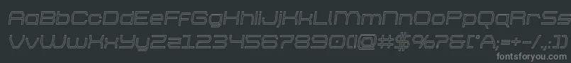 brettonoutsemital Font – Gray Fonts on Black Background