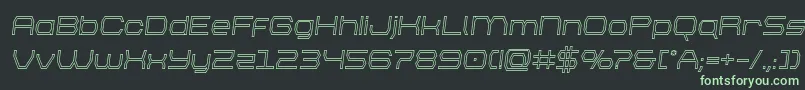 フォントbrettonoutsemital – 黒い背景に緑の文字