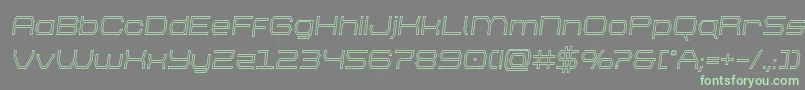 brettonoutsemital Font – Green Fonts on Gray Background