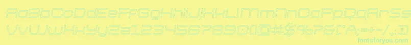brettonoutsemital-fontti – vihreät fontit keltaisella taustalla