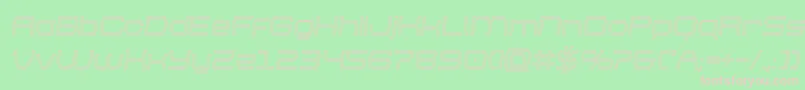 brettonoutsemital Font – Pink Fonts on Green Background