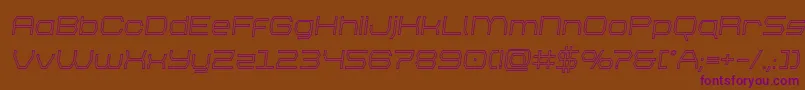 brettonoutsemital Font – Purple Fonts on Brown Background