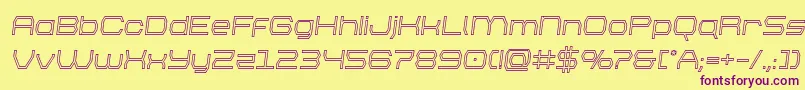 More about brettonoutsemital Font brettonoutsemital Font – Purple Fonts on Yellow Background
