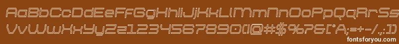 フォントbrettonoutsemital – 茶色の背景に白い文字