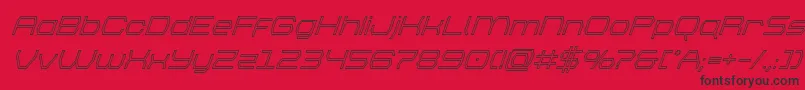 brettonoutsuperital Font – Black Fonts on Red Background