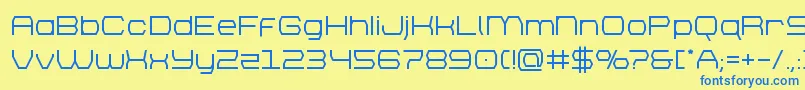 brettonsemibold Font – Blue Fonts on Yellow Background