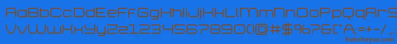 brettonsemibold Font – Brown Fonts on Blue Background