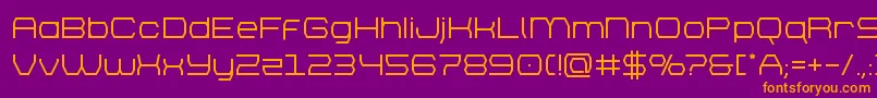 brettonsemibold Font – Orange Fonts on Purple Background